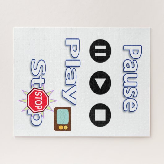 Puzzle Play Pause Stopp (Horizontal)
