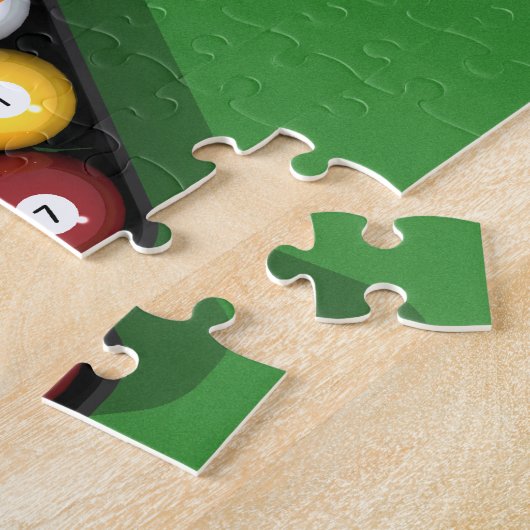 Puzzle: Pool Balls auf grünem Gürtel Puzzle (Seite)