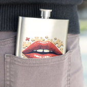 Puzzle-Pop-Lippen Flachmann (Beispiel)