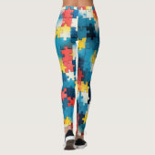 Puzzle Power in lebendigen farbigen Leggings (Rückseite)