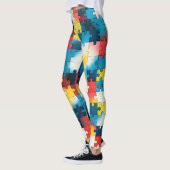 Puzzle Power in lebendigen farbigen Leggings (Links)
