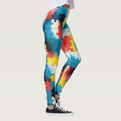 Puzzle Power in lebendigen farbigen Leggings (Rechts)