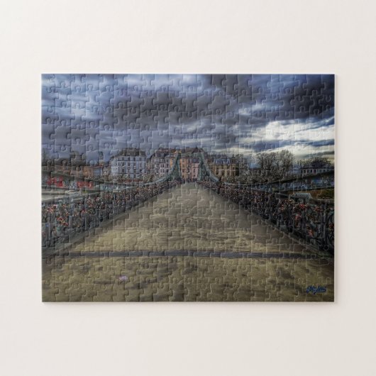 Puzzle “Puente de hierro – Frankfurt” (Horizontal)
