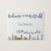 Puzzle-Puzzle für Reisen - Baby Dusche Geschenk Id Puzzle (Horizontal)