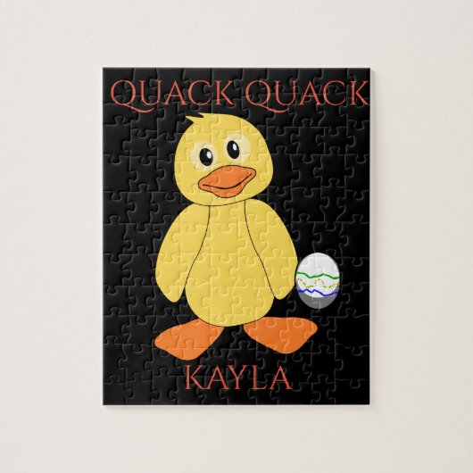 Puzzle"Quack mit Ente & Ei. Name des Kindes. Puzzle (Vertikal)