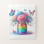 Puzzle-Rainbow Glitter Butterfly & Flower  Puzzle (Vertikal)