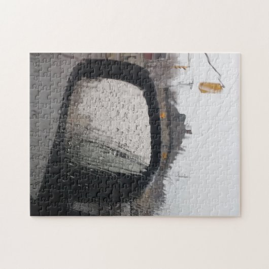 Puzzle - Rainy Rearview Mirror (Horizontal)