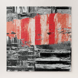 Puzzle – Red Pulse Abstract Design