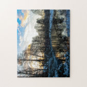 Puzzle “Reflejos de invierno en Bispingen” (Vertikal)