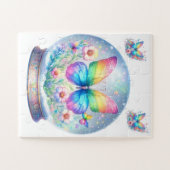 Puzzle-Regenbogen Glitter Schmetterling & Blume Puzzle (Horizontal)