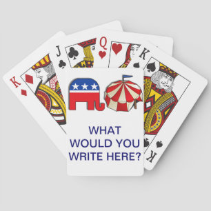 Puzzle republikanische Circus Word Spielkarten