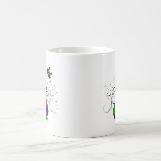 Puzzle Ribbon Butterfly Kaffeetasse (Mittel)