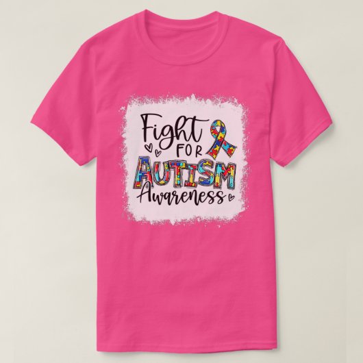 Puzzle Ribbon Fight For Autism Awareness Autism Fi T-Shirt (Design vorne)