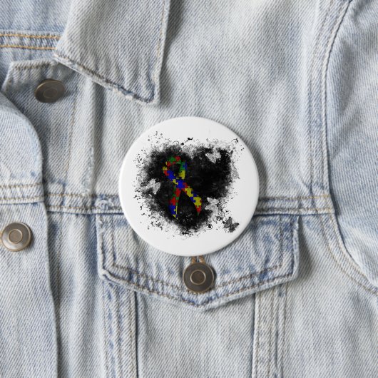 Puzzle Ribbon Grunge Herz Button (Beispiel)