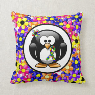 Puzzle Ribbon Penguin Kissen
