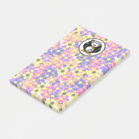 Puzzle Ribbon Penguin Post-it Klebezettel (angewinkelt)