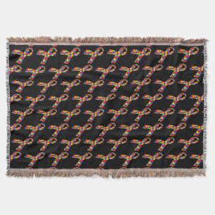 Puzzle Ribbons gepolstertes Muster Decke