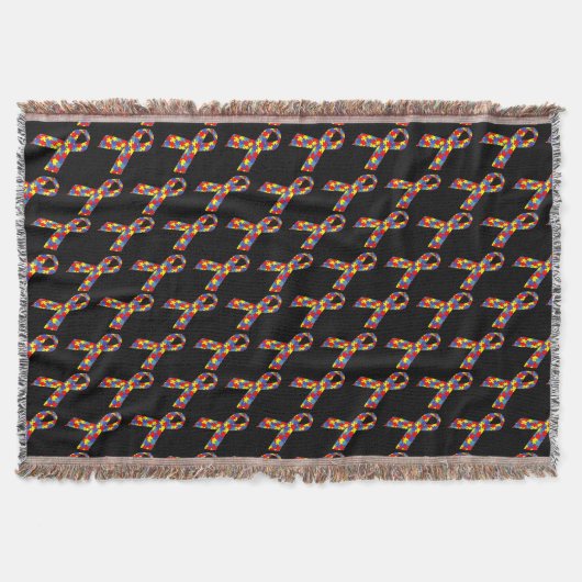 Puzzle Ribbons gepolstertes Muster Decke (Vorderseite)