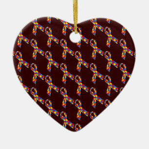 Puzzle Ribbons Keramik Ornament