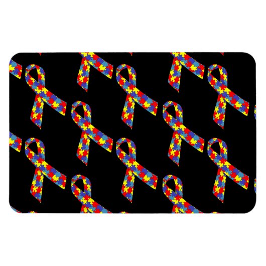 Puzzle Ribbons Magnet (Horizontal)