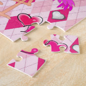 Puzzle Rosa Flamingo Fairy Regenbogen Sonne (Seite)