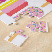 Puzzle - Rosa, grüne und gelbe Eislocken (Seite)