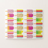 Puzzle - Rosa, grüne und gelbe Eislocken (Horizontal)