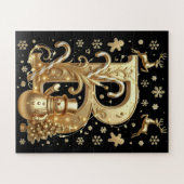 Puzzle Royal Gold B - Luxury Holiday Art (Horizontal)
