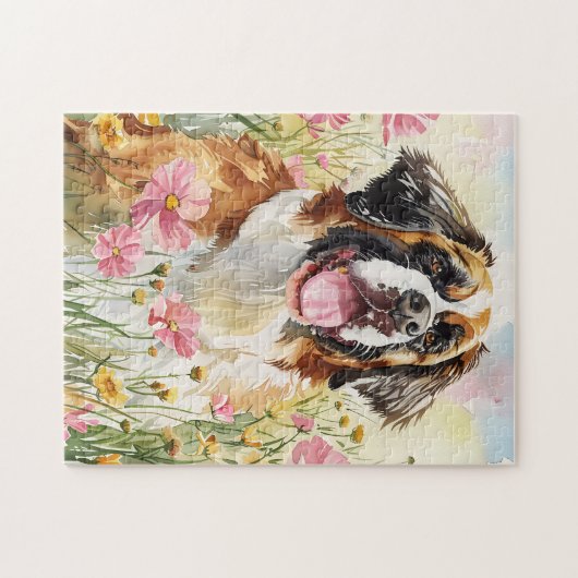 Puzzle – Saint Bernard Dog Puzzle Gift (Horizontal)