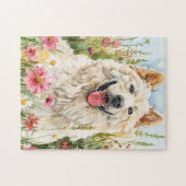 Puzzle – Samoyed Watercolor Jigsaw for Dog Fans (Horizontal)