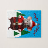 Puzzle - Santa Mouse im Winter (Horizontal)