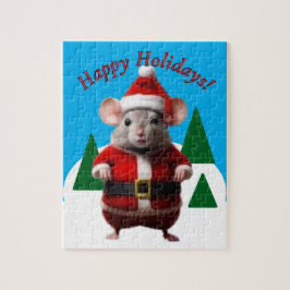 Puzzle - Santa Mouse im Winter