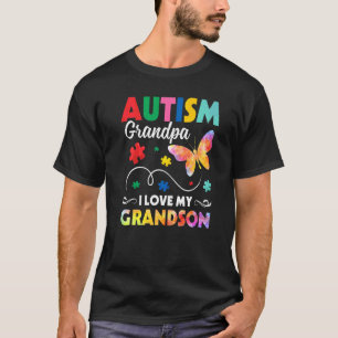 Puzzle Schmetterling Autismus Opa Ich liebe meinen T-Shirt