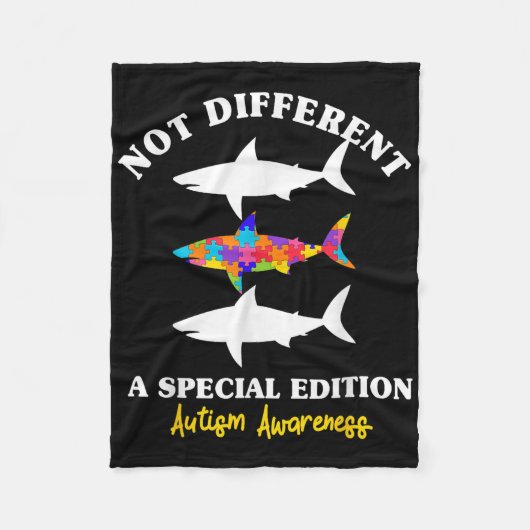 Puzzle Shark Autismus Bewusstsein Autismus Moms Fleecedecke (Vorderseite)