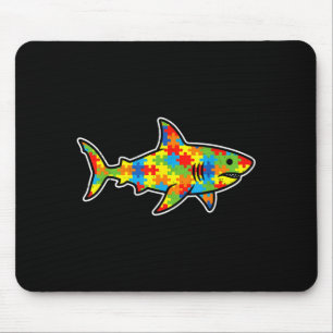 Puzzle Shark Neurodiversität Autismusanerkennung L Mousepad