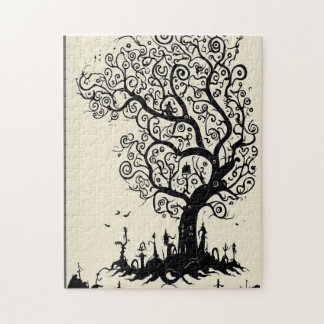 Puzzle Silhouette Whimsical Tree - 252 Stück
