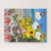 Puzzle Sky Ocean Beach Angelkatze (Horizontal)