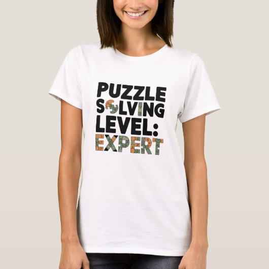 Puzzle Solving Level Experte T-Shirt (Vorderseite)