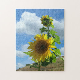 Puzzle - Sonnenblume auf einem Hügel v.2
