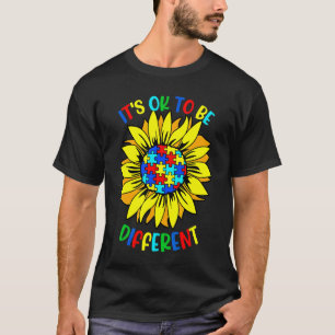 Puzzle Sonnenblume Seien ein netter Autismus Bewus T-Shirt