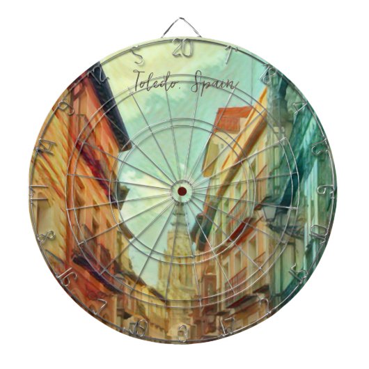 Puzzle Spanien Stadt Toledo Dartscheibe (vorne)