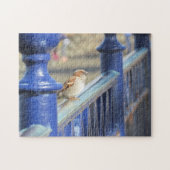 Puzzle - Sparrow auf Eisenbahn (Horizontal)