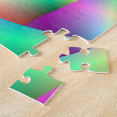 Puzzle Spirale in Türkis und Rosa (Seite)