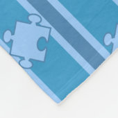 Puzzle-Stück gestreift Fleecedecke (Ecke)