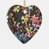 Puzzle Stücke Herz geformt Ornamente (Rechts)