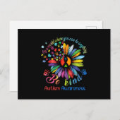 Puzzle Sunflower Be Kind Autism Awareness Support Postkarte (Vorne/Hinten)