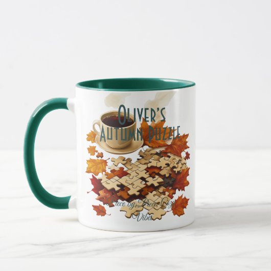 Puzzle Tasse Herbst - Stück für Stück, gemütlich (Links)