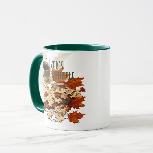 Puzzle Tasse Herbst - Stück für Stück, gemütlich (Vorderseite Links)