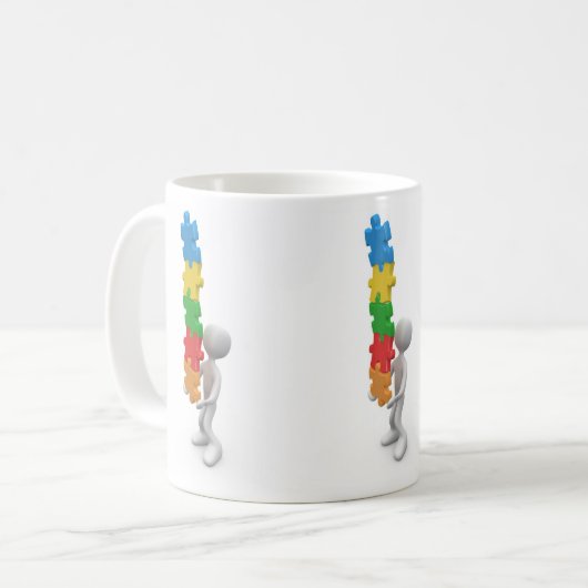Puzzle-Tasse Kaffeetasse (Vorderseite Links)
