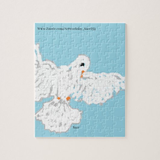 Puzzle : Taube im Flug (Vertikal)